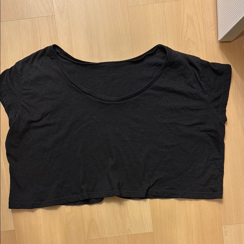 Vintage American Apparel one size Black Crop Top